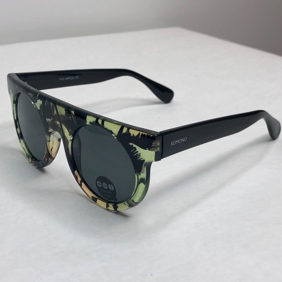KOMONO Hippolyte Palms Sunglasses NEW green black shield style - Picture 7 of 10